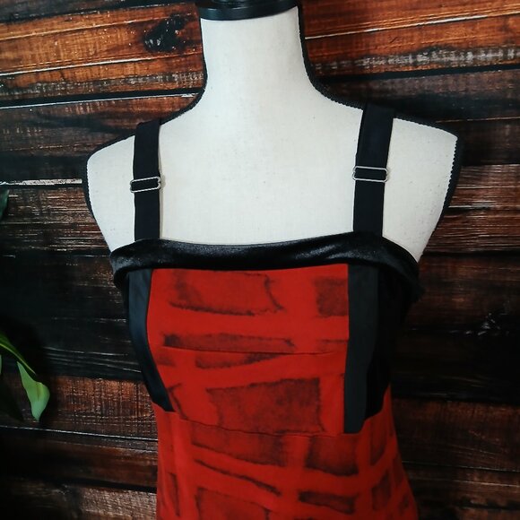 Simply Vera Wang Top M Rayon Cami Adjustable Strap Velvet Trim - Picture 5 of 10